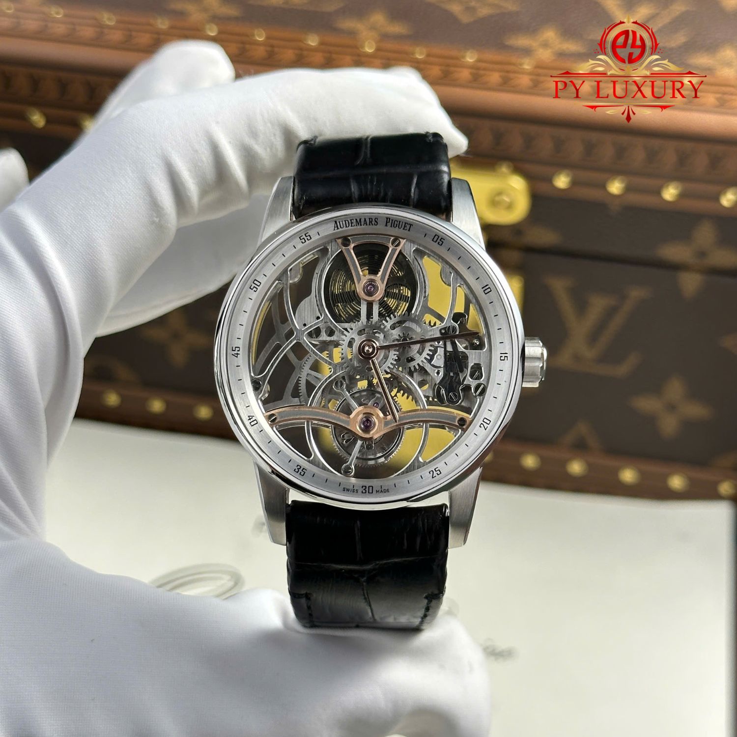 Audemars Piguet Code 11.59 26600CR Silver Tone Inner Bezel Black Leather Strap 1:1 Best Replica APPF 41mm | WATCHREPLICAEXPERT