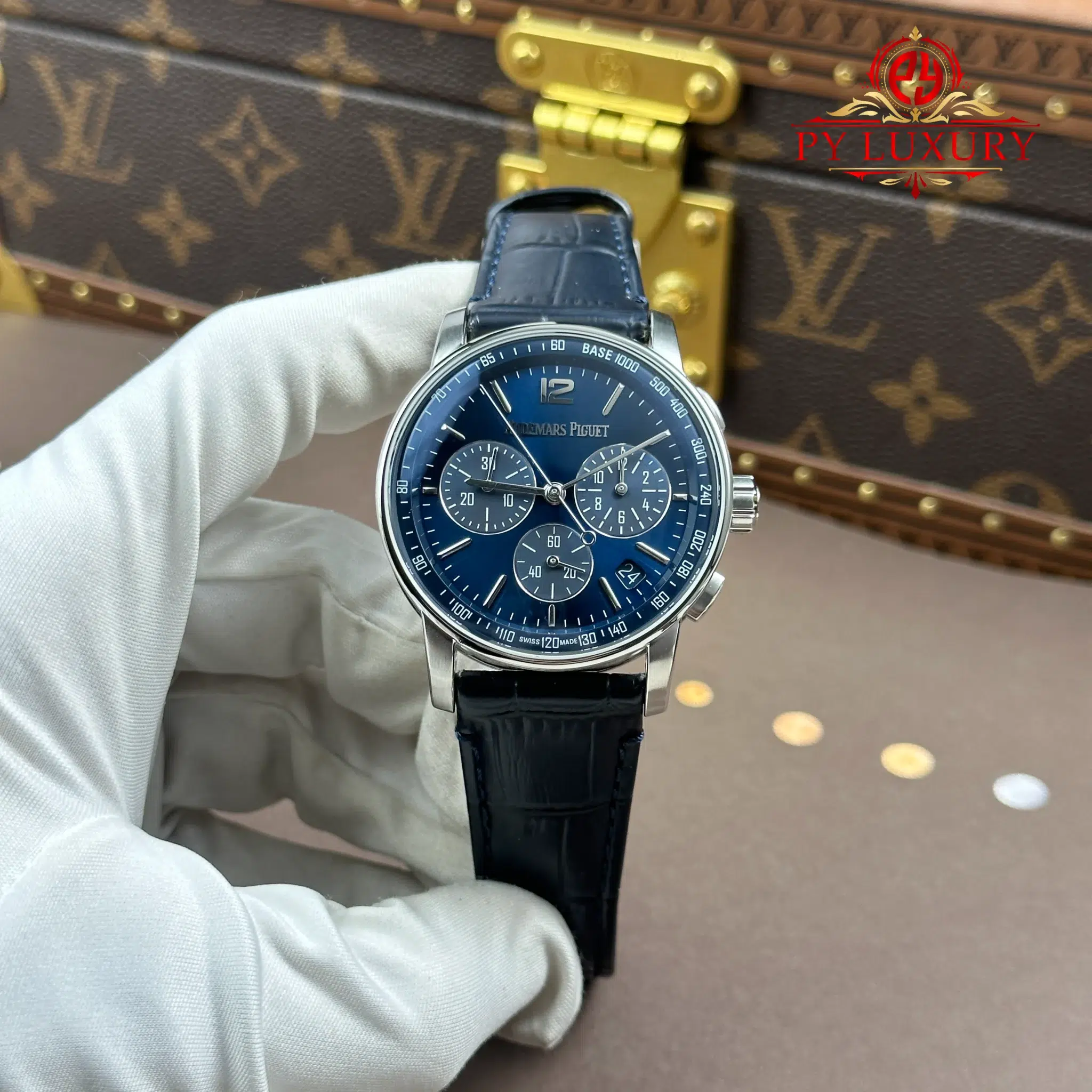 Audemars Piguet Code 11.59 Chronograph 26393BC Blue Dial Leather Strap 1:1 Best Replica APSF 41mm | WATCHREPLICAEXPERT