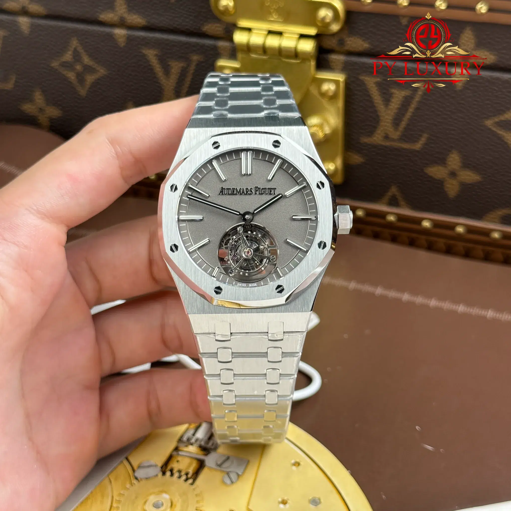 Audemars Piguet Royal Oak Automatic Flying Tourbillon 26530TI Slate Grey Dial Best Replica BBS Factory 41mm | WATCHREPLICAEXPERT