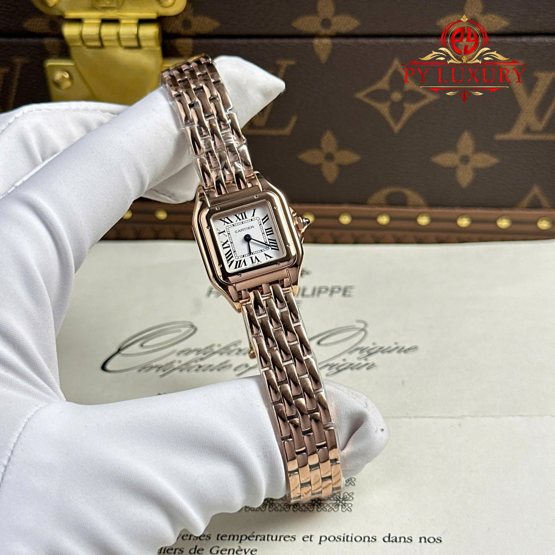 Cartier Panthère Rose Gold Small Model Silver Dial Best Replica BVF 22mm x 30mm | WATCHREPLICAEXPERT