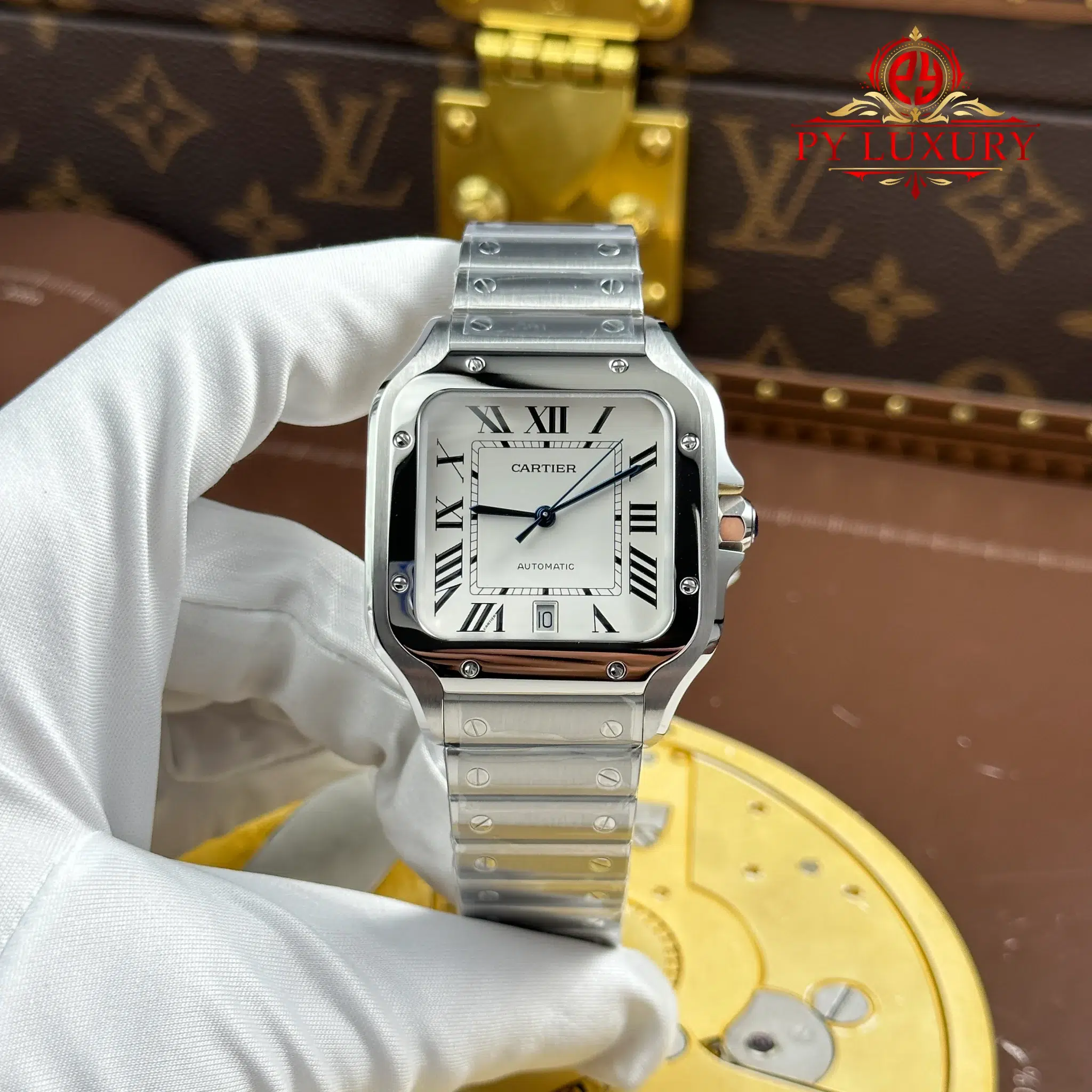 Cartier Santos Large Model White Dial Best Replica BVF 39.8mm | WATCHREPLICAEXPERT