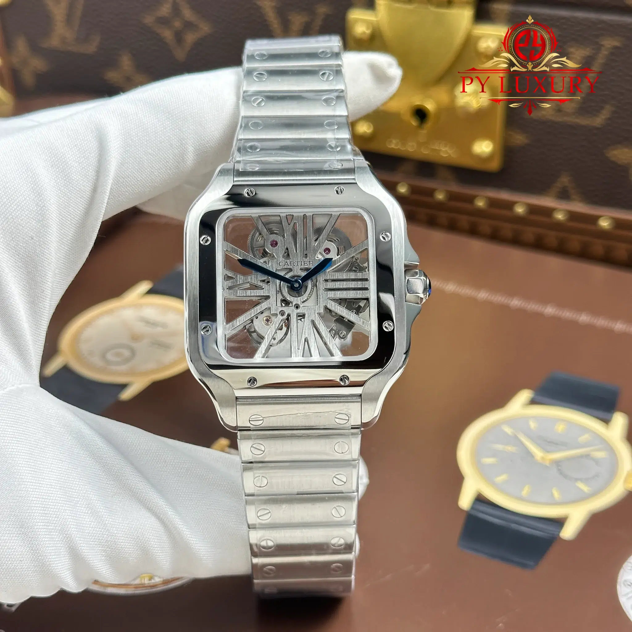 Cartier Santos Skeleton WHSA0015 Large Model Best Replica 1:1 MLF 39.8mm | WATCHREPLICAEXPERT