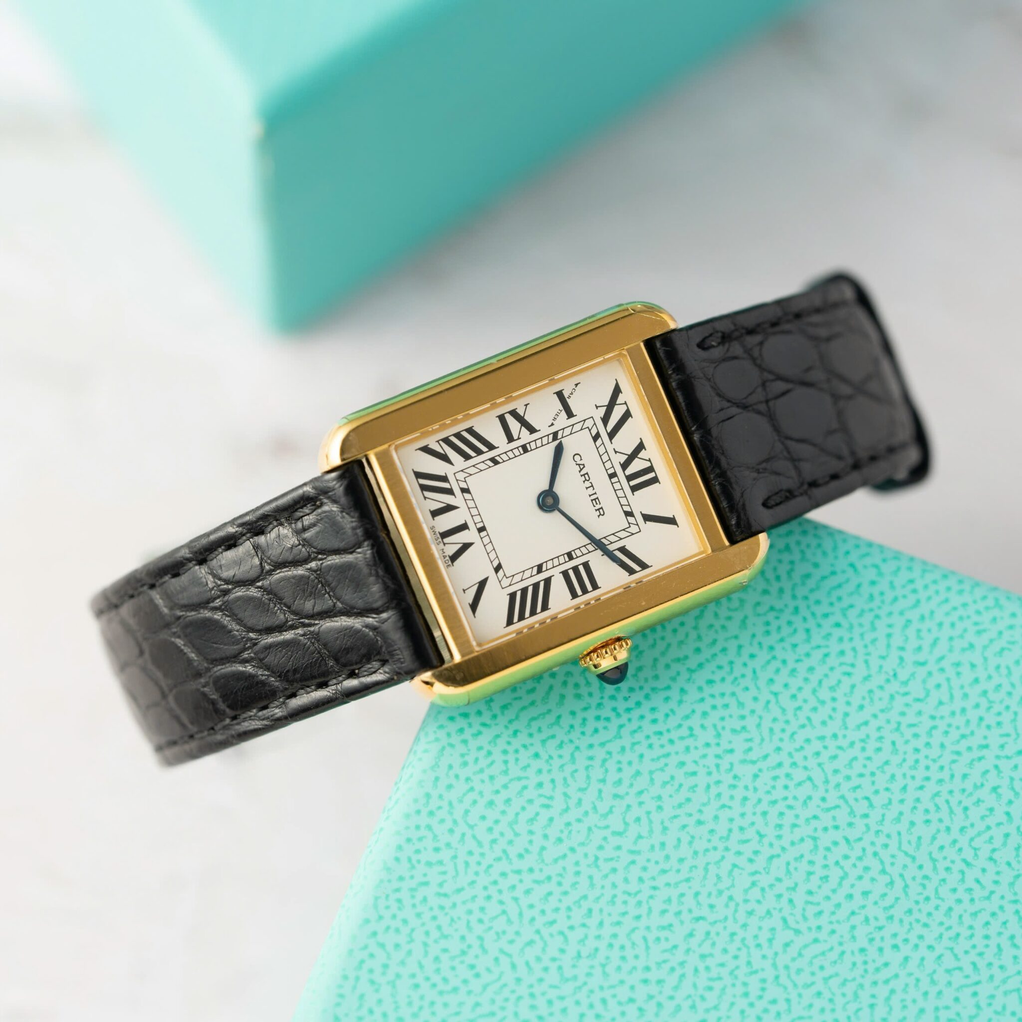 Cartier Tank Solo W5200002 Yellow Gold Ladies Small Model Leather Replica 31 x 24mm | WATCHREPLICAEXPERT