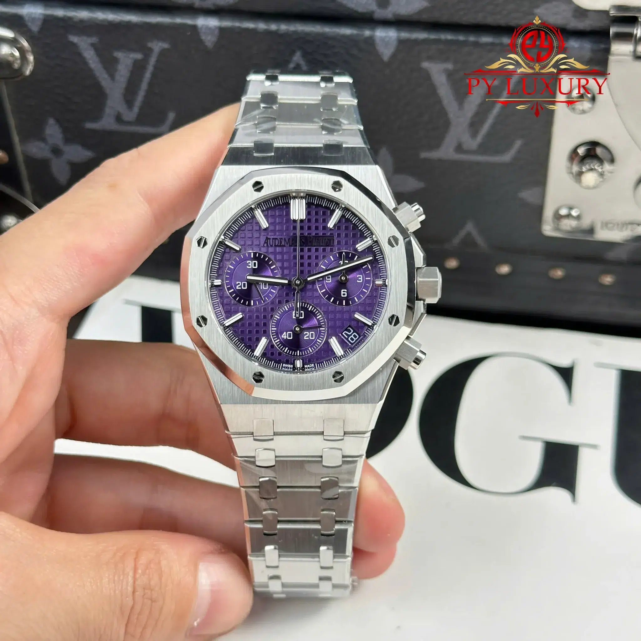 Đồng Hồ Audemars Piguet Royal Oak Chronograph 26240BC Mặt Tím Replica 1:1 Nhà Máy APS 41mm | WATCHREPLICAEXPERT