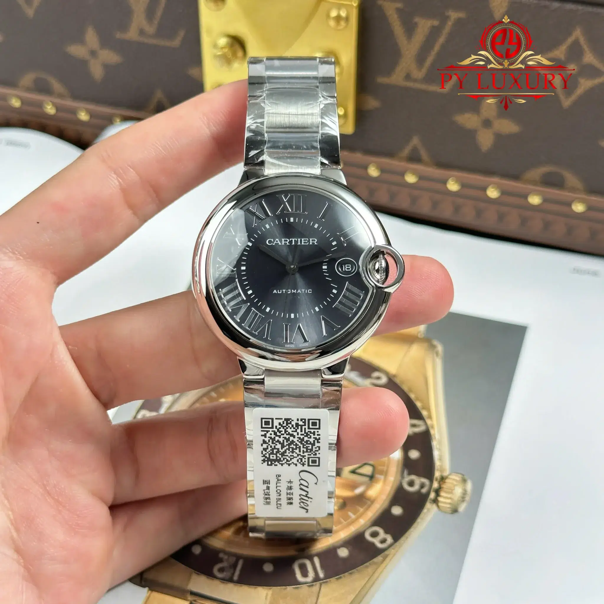 Đồng Hồ Cartier Ballon Bleu de Cartier WSBB0060 Mặt Xám Replica 1:1 Cao Cấp AF 40mm | WATCHREPLICAEXPERT
