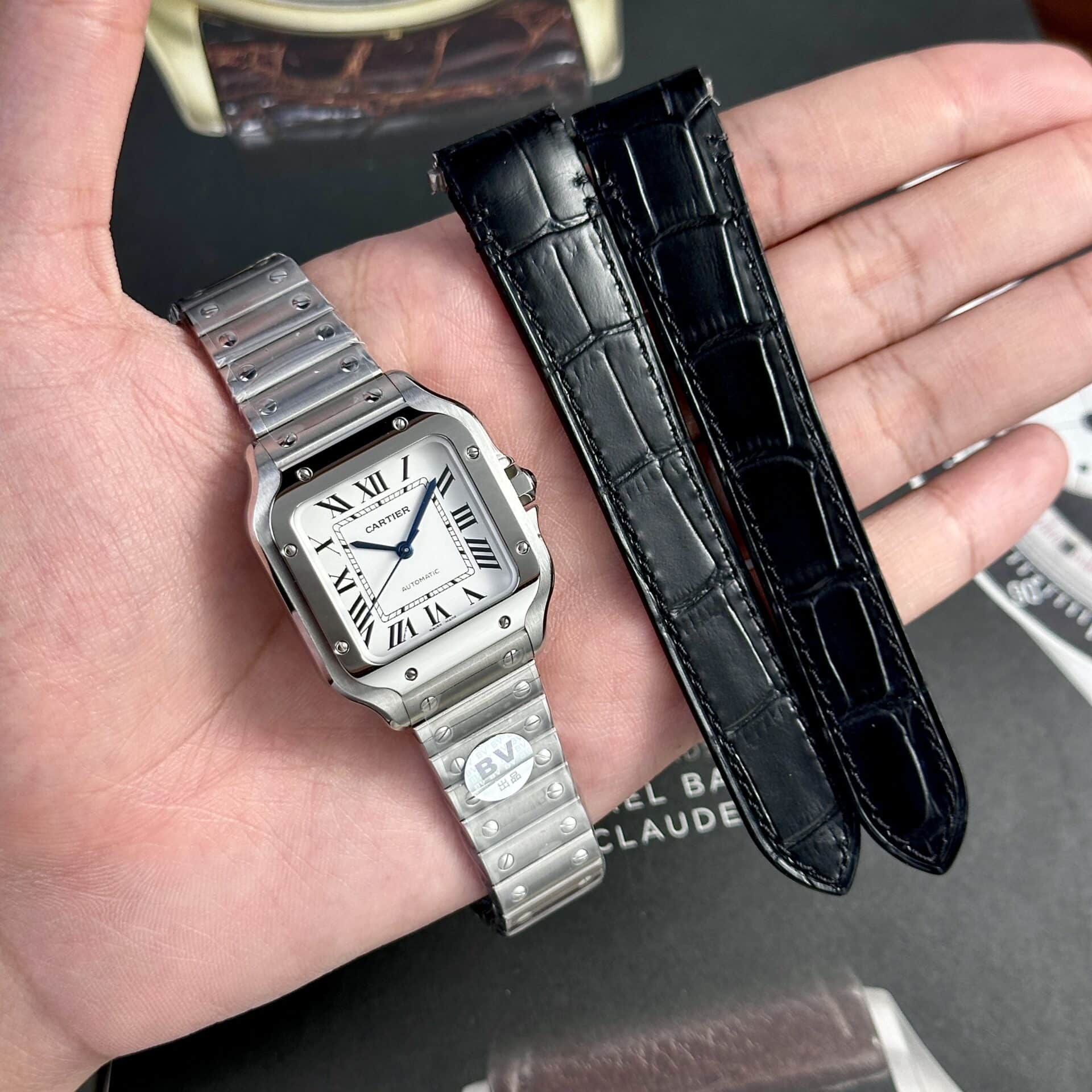 Đồng Hồ Cartier Santos WSSA0029 Mặt Trắng Rep 1:1 Cao Nhất 35.1mm | WATCHREPLICAEXPERT