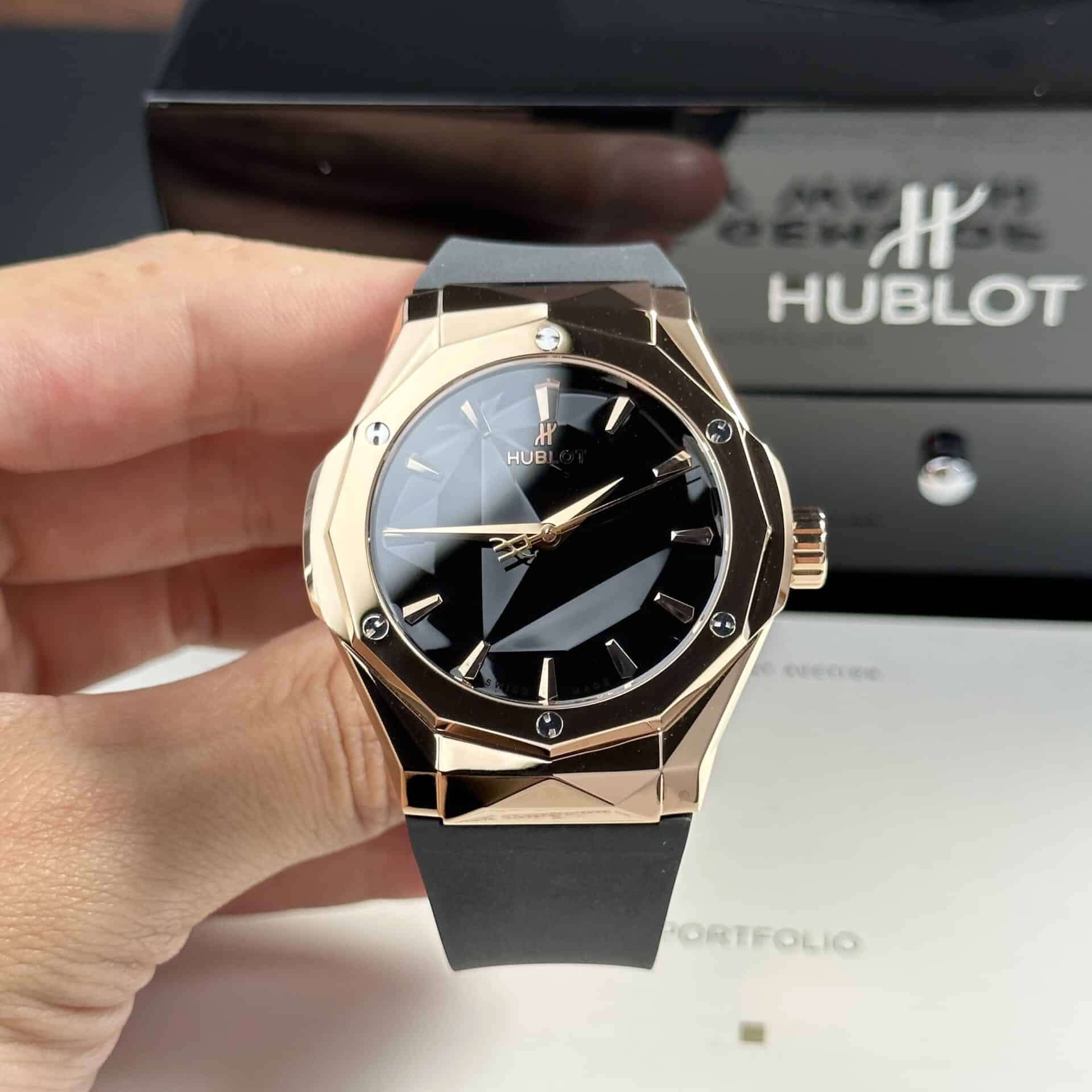 Đồng Hồ Hublot Classic Fusion Orlinski King Gold Mặt Đen Replica 40mm | WATCHREPLICAEXPERT