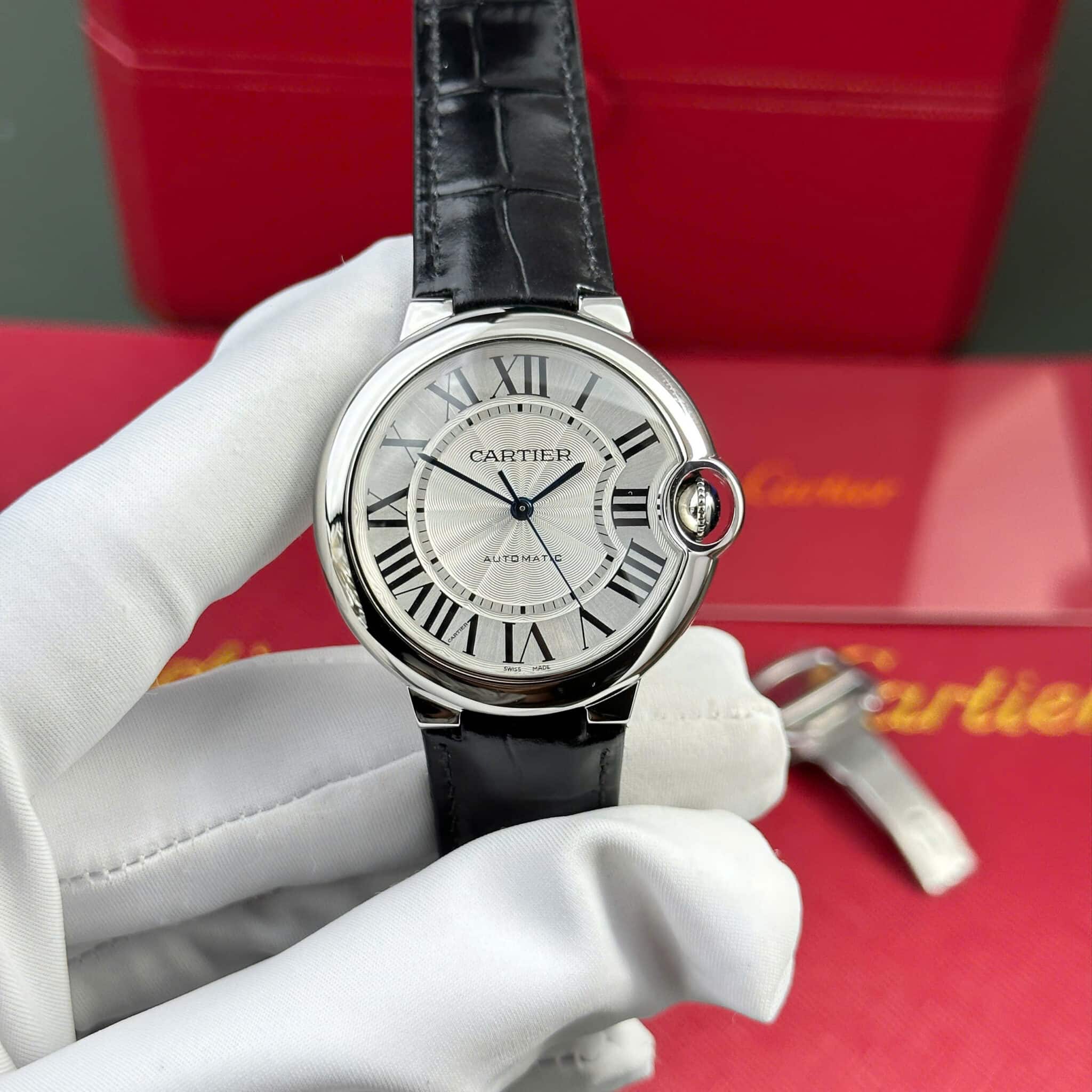 Đồng Hồ Nữ Cartier Ballon Bleu WSBB0028 Mặt Trắng Dây Da Rep 1:1 AF 36mm | WATCHREPLICAEXPERT