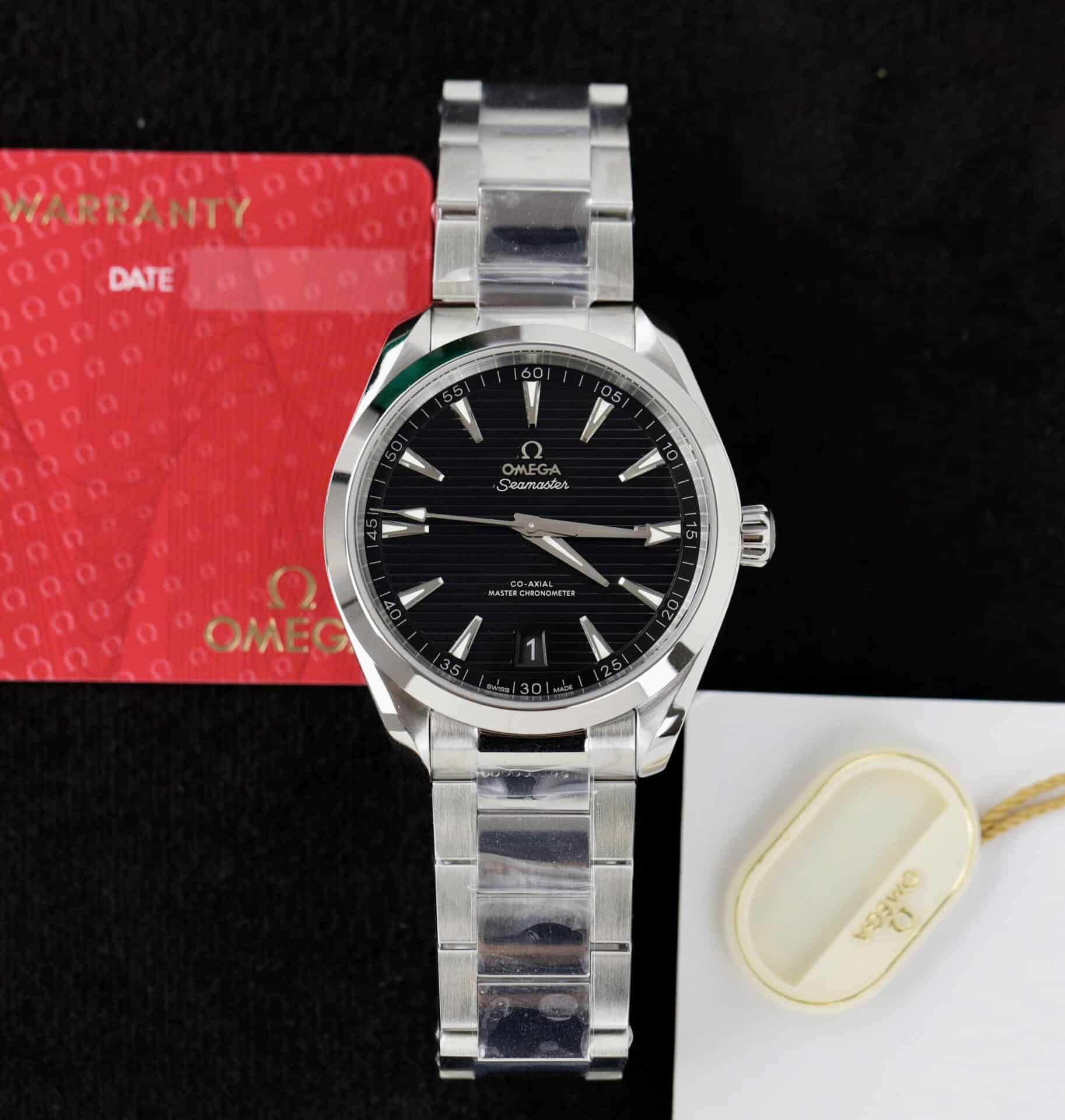 Đồng Hồ Omega Seamaster Aqua Terra Co-Axial Master Chronometer Mặt Số Đen Họa Tiết Kẻ Ngang Rep 1:1 VSF 41mm | WATCHREPLICAEXPERT