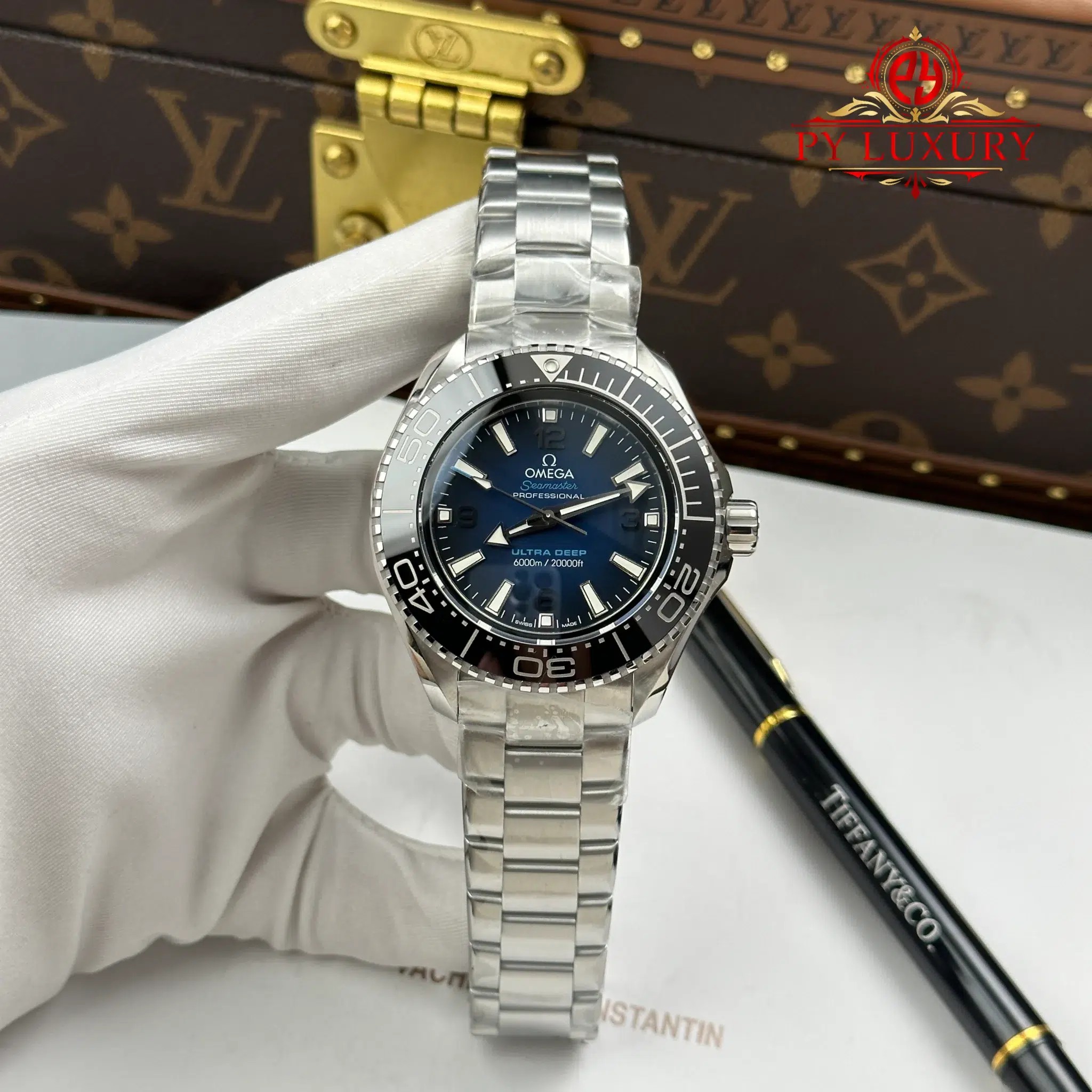 Đồng Hồ Omega Seamaster Planet Ocean 6000M Ultra Deep Mặt Xanh Dương Rep 1:1 VSF 45.5mm | WATCHREPLICAEXPERT