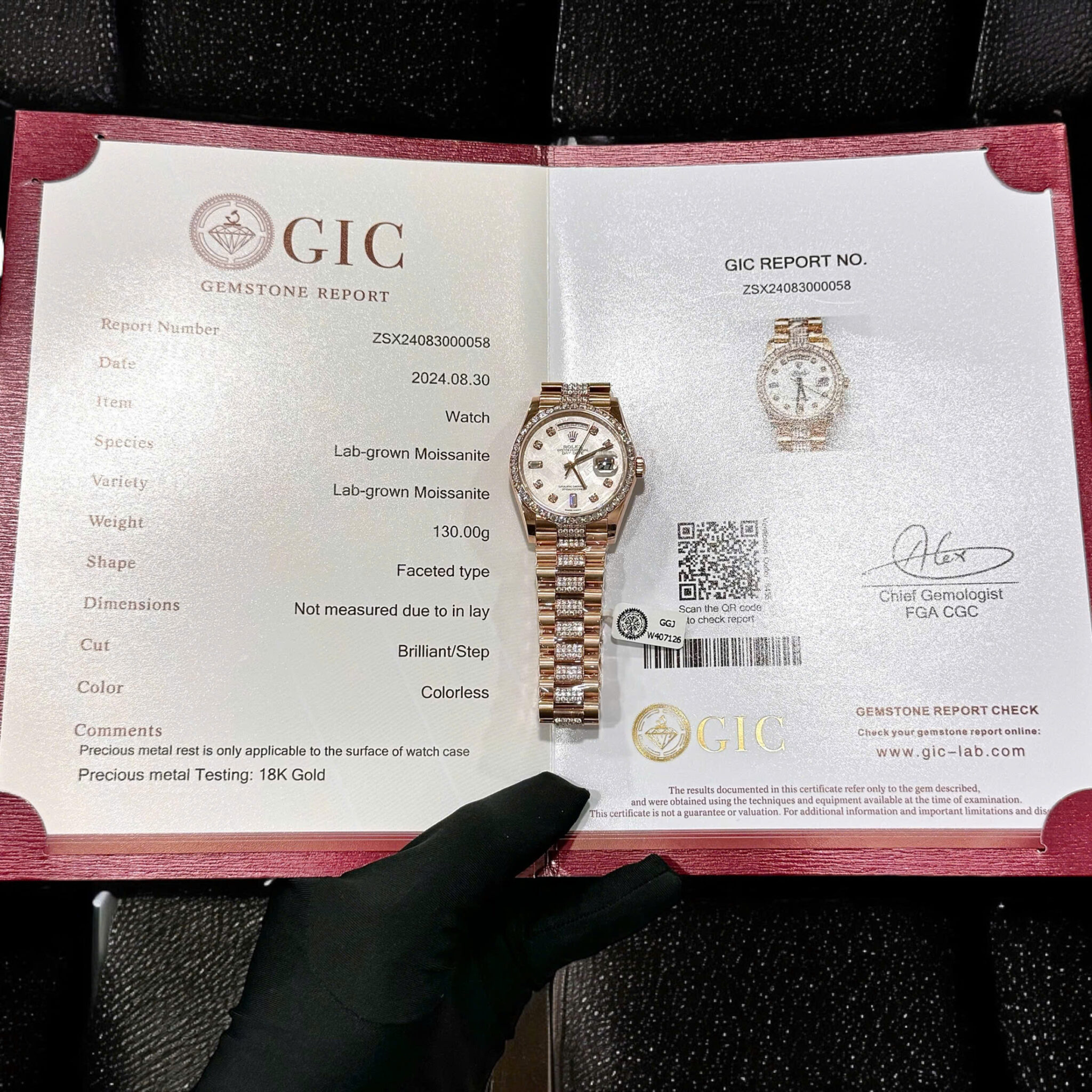 Đồng Hồ Rolex Day-Date 36 Mặt Thiên Thạch Trắng Bọc Vàng 18K Chế Tác Đá Moissanite 36mm | WATCHREPLICAEXPERT