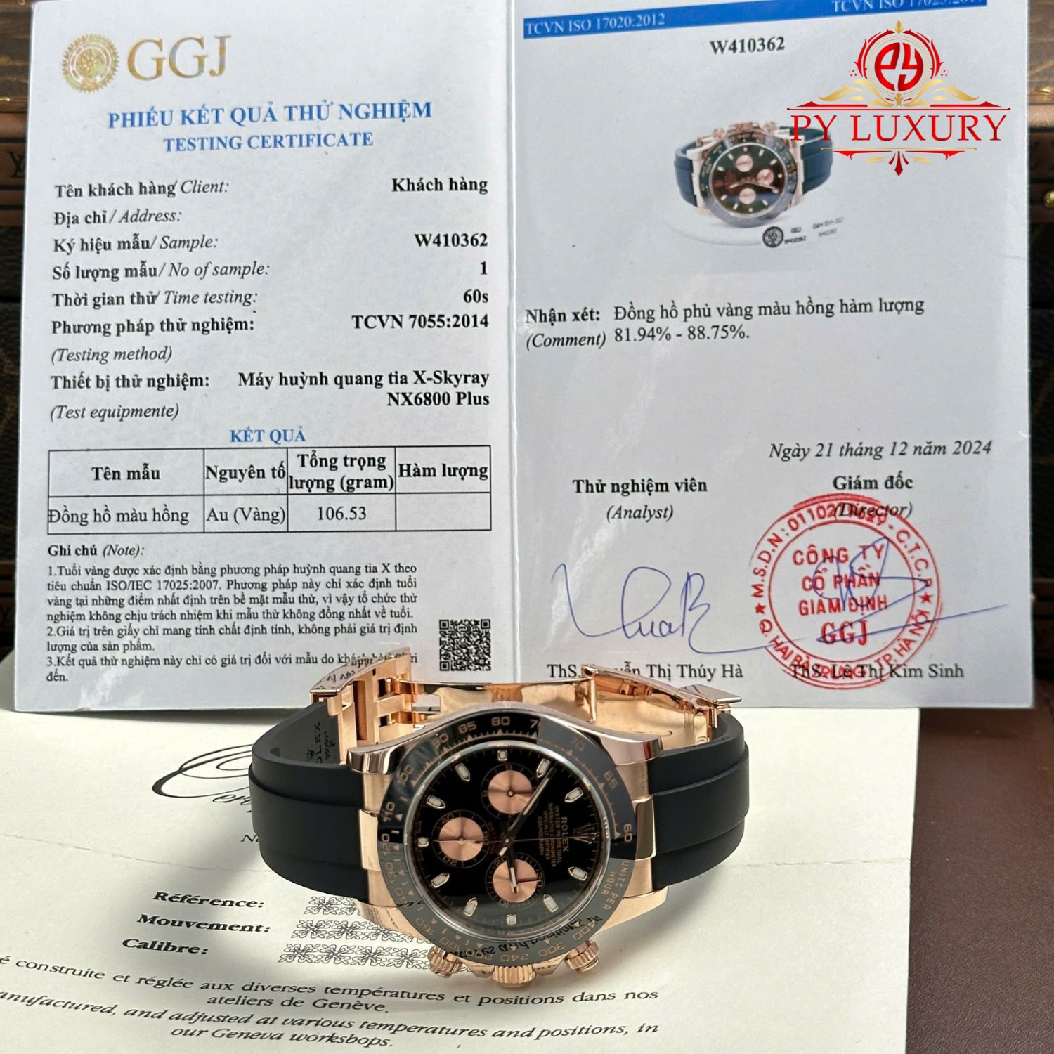 Đồng hồ Rolex Daytona 116515LN Mặt Đen Bọc Vàng 18K Dây Cao Su 1:1 Replica 40mm | WATCHREPLICAEXPERT
