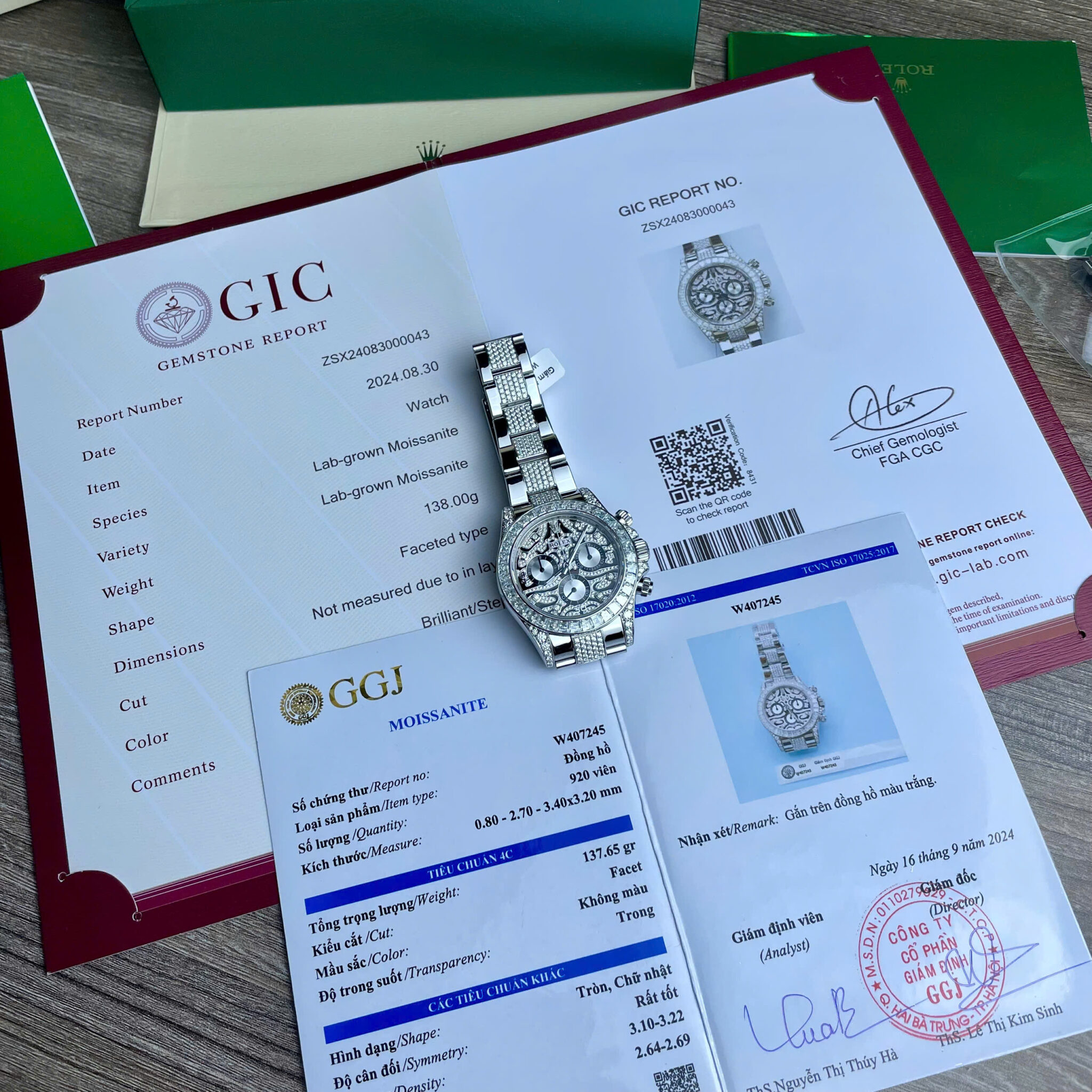 Đồng hồ Rolex Daytona ‘Eye of the Tiger’ Dây Thép Chế Tác Đính Đá Moissanite Replica Cao Cấp 40mm | WATCHREPLICAEXPERT