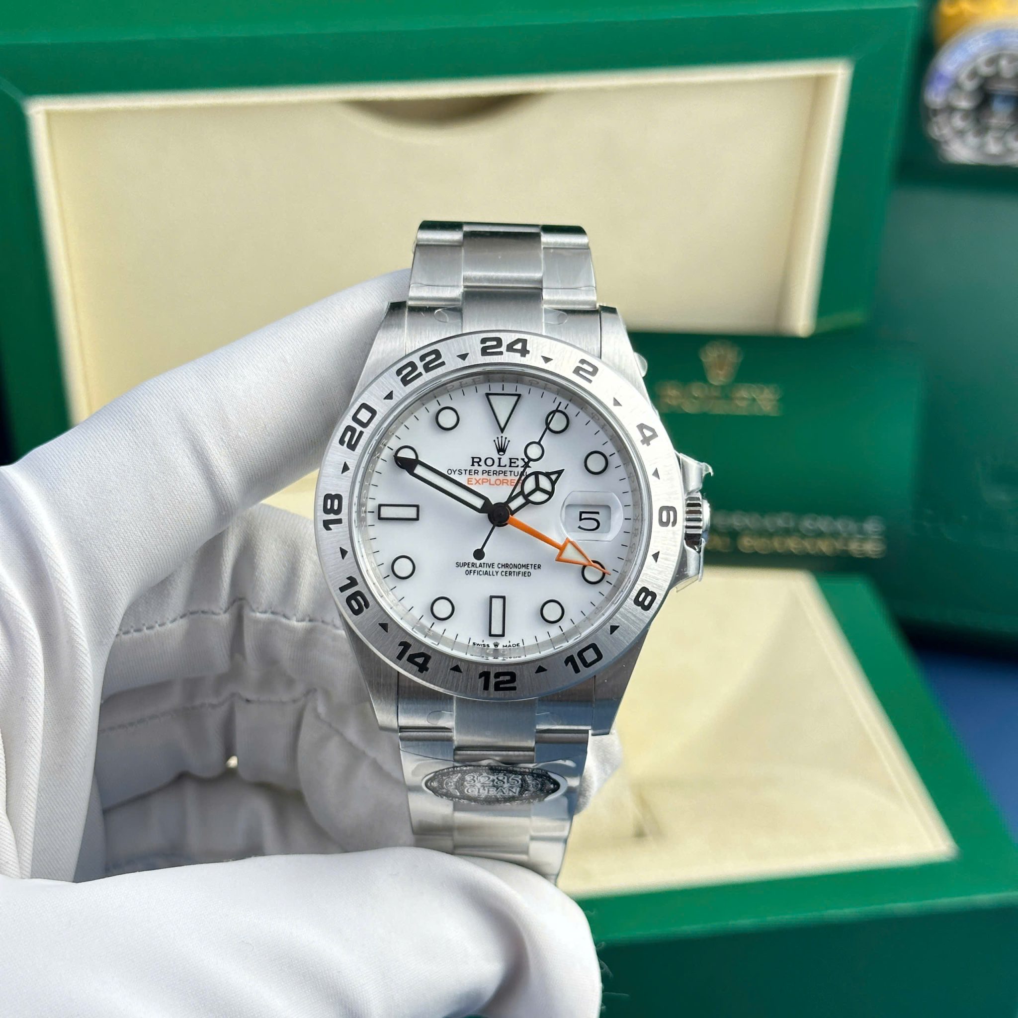 Đồng Hồ Rolex Explorer II 226570 Mặt Trắng Replica 1:1 Clean Factory 42mm | WATCHREPLICAEXPERT
