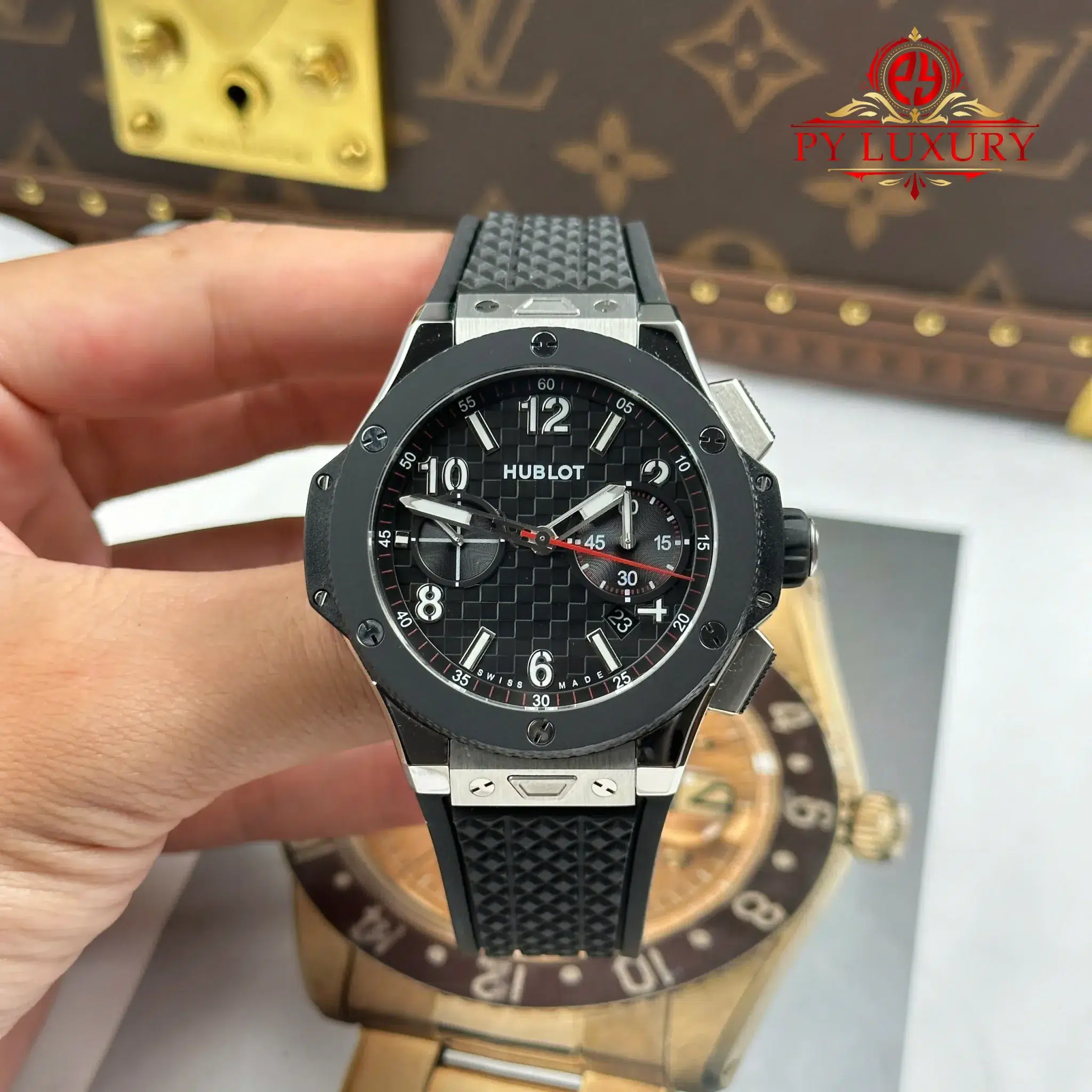 Hublot Big Bang Chronograph Titanium Ceramic 20th Anniversary Best Replica BBA 43mm | WATCHREPLICAEXPERT