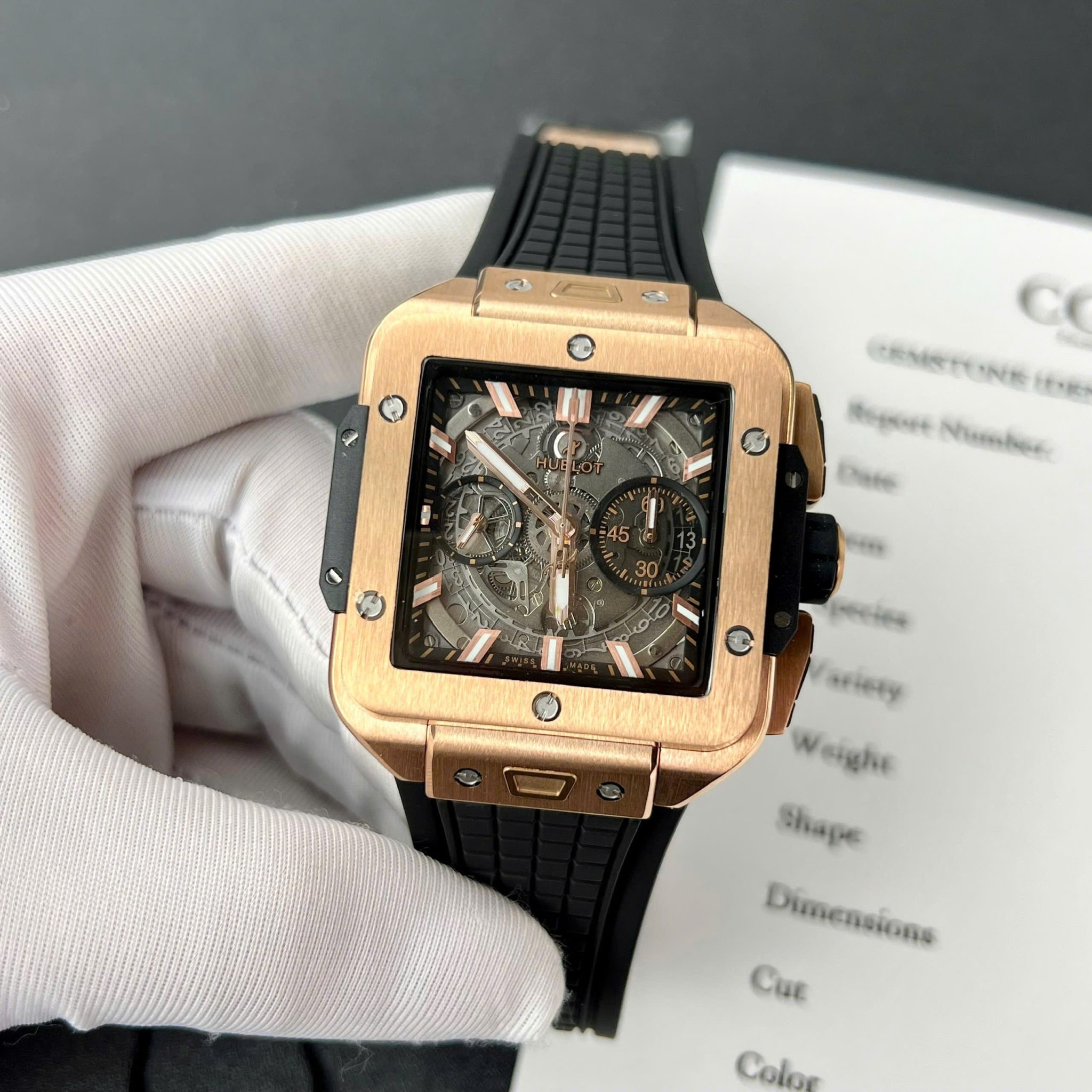 Hublot Square Bang Unico King Gold Best Quality Replica BBF 42mm | WATCHREPLICAEXPERT