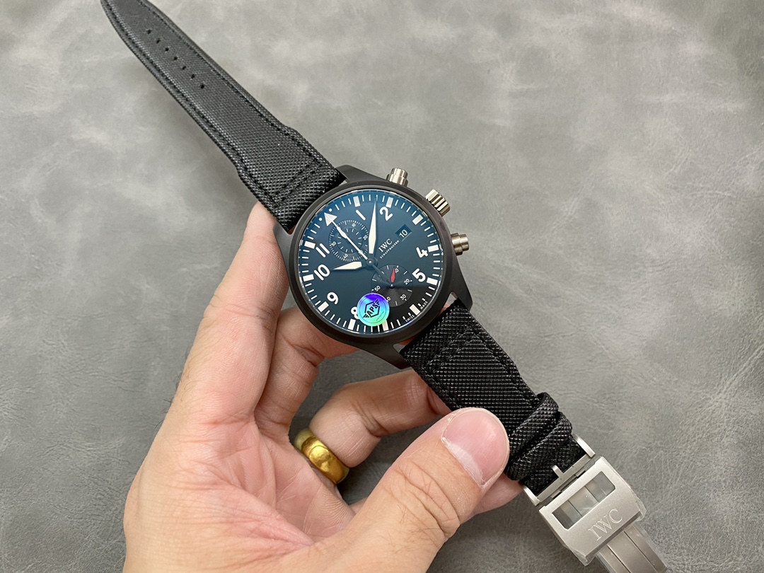 IWC Pilots Chronograph Top Gun IW389001 Black Ceramic Best Replica APSF 44mm | WATCHREPLICAEXPERT