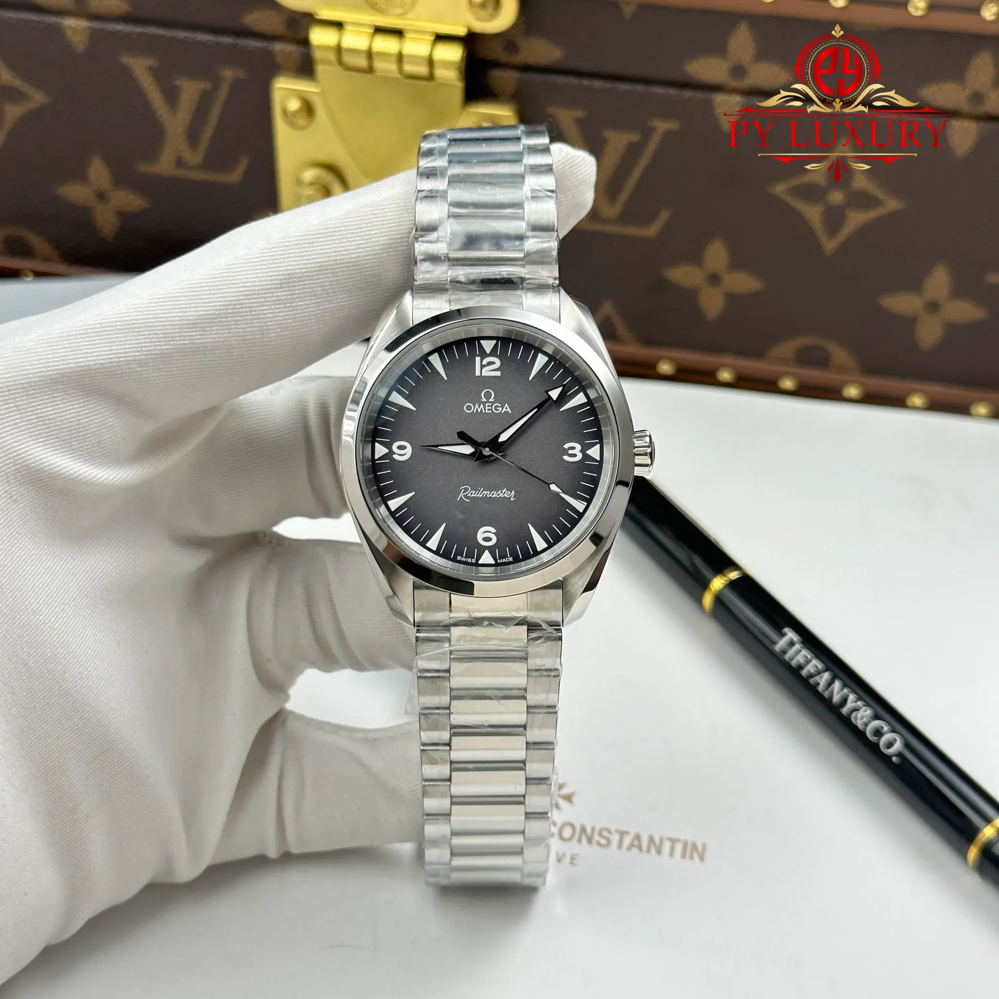 Omega Seamaster Railmaster 235.10.38.20.06.001 Steel Grey Dial Best Replica VSF 38mm | WATCHREPLICAEXPERT