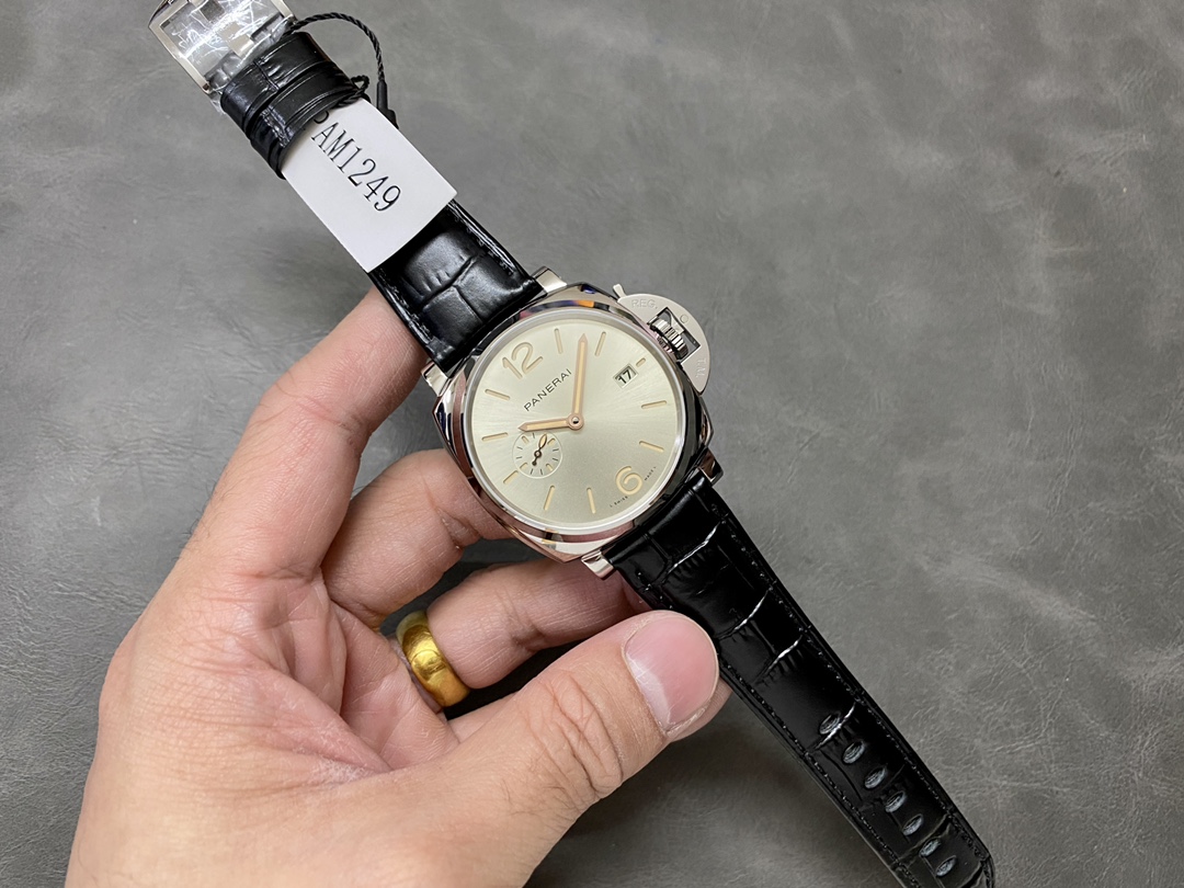 Panerai Luminor Due PAM1249 Ivory Sun-brushed Dial Leather Strap Best Replica VSF 42mm | WATCHREPLICAEXPERT