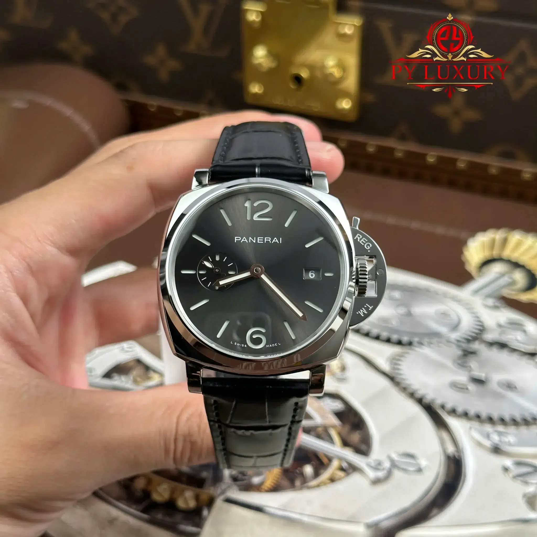 Panerai Luminor Due PAM1250 Grey Dial Leather Strap 1:1 Super Clone VSF 42mm | WATCHREPLICAEXPERT