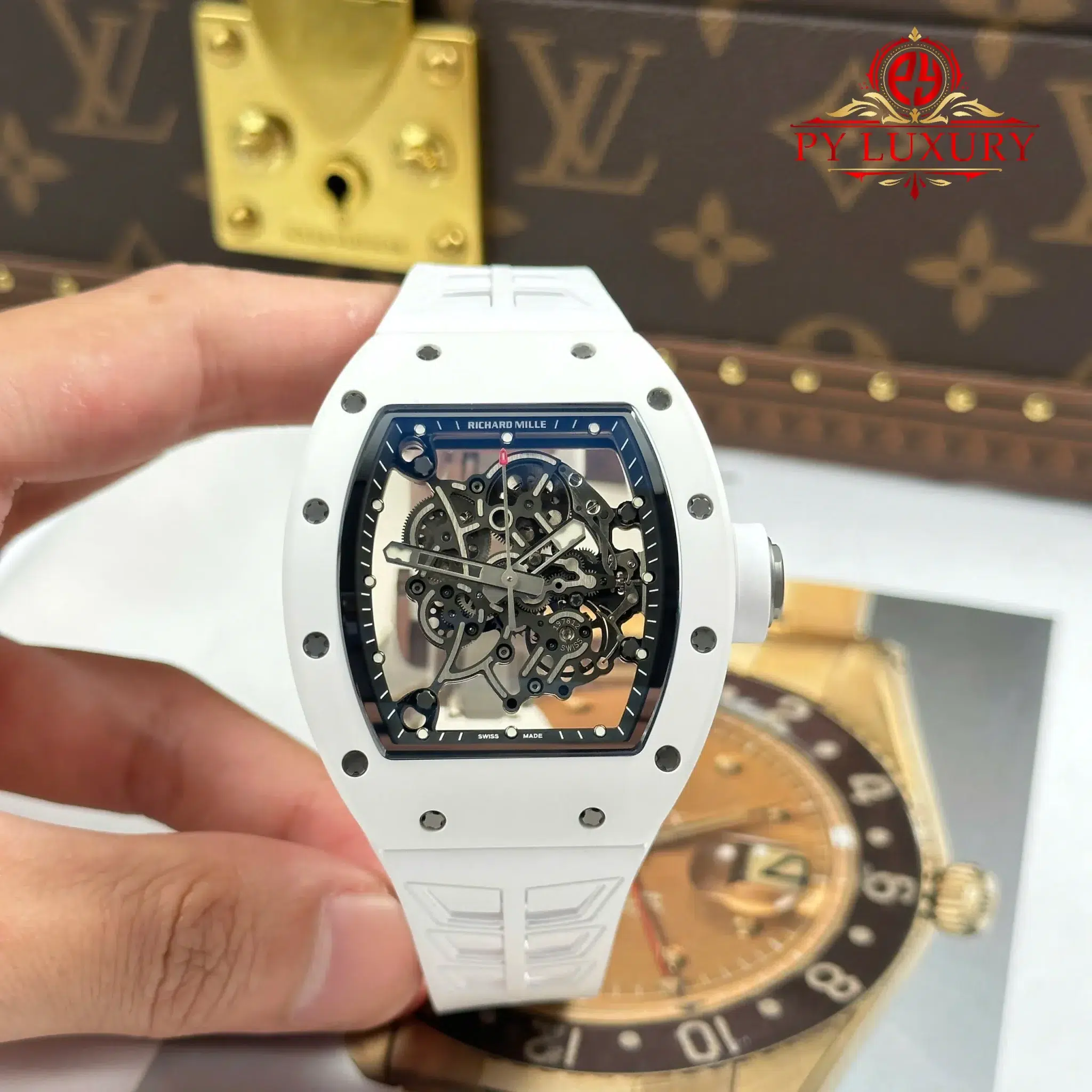 Richard Mille RM055 White Ceramic Bubba Watson 1:1 Super Clone Best Replica ZF 42.7mm | WATCHREPLICAEXPERT