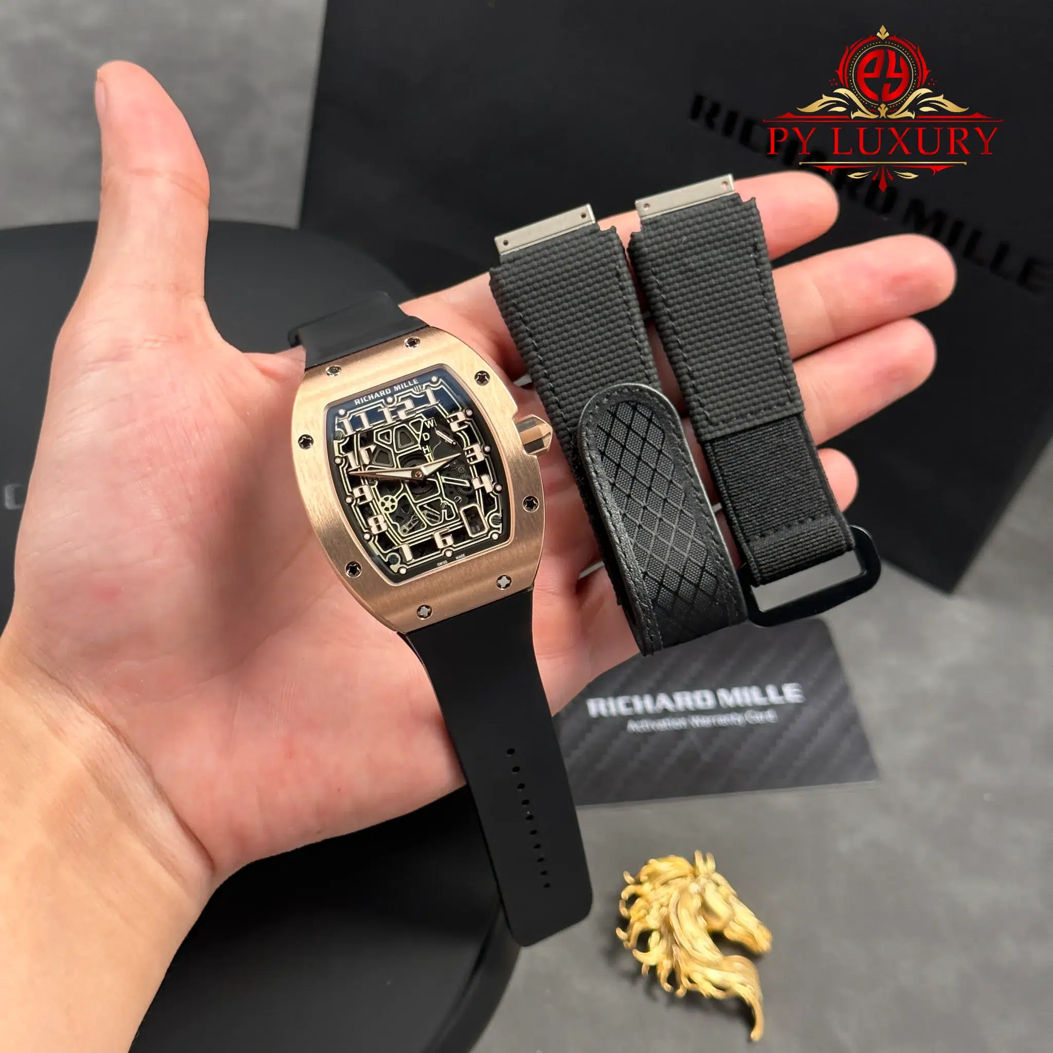 Richard Mille RM67-01 Rose Gold Automatic Extra-Flat Rubber Band Best Replica 1:1 VAF 38.7mm x 47.5mm | WATCHREPLICAEXPERT