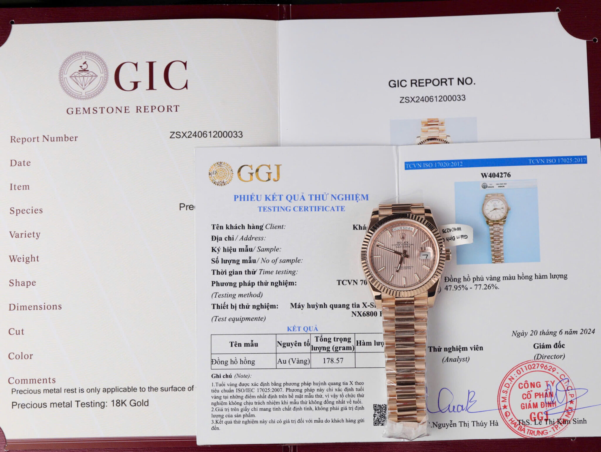 Rolex Day-Date 228235 Sundust Stripe Index Dial 18K Rose Gold Wrapped Best Replica V3 GMF 40mm | WATCHREPLICAEXPERT
