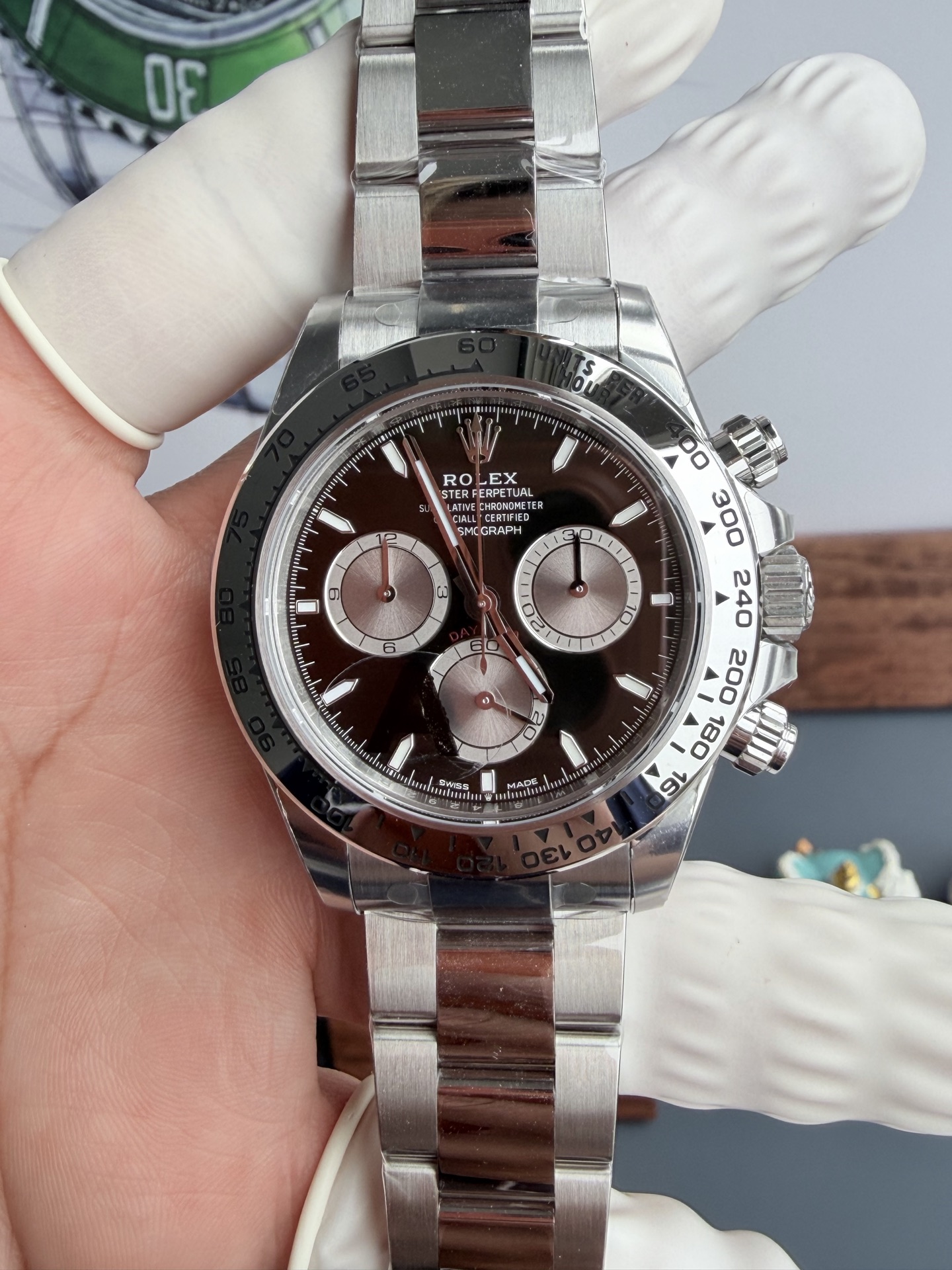 Rolex Daytona 126509-0001 Bright Black & Steel Dial Oyster Bracelet Super Clone 40mm | WATCHREPLICAEXPERT