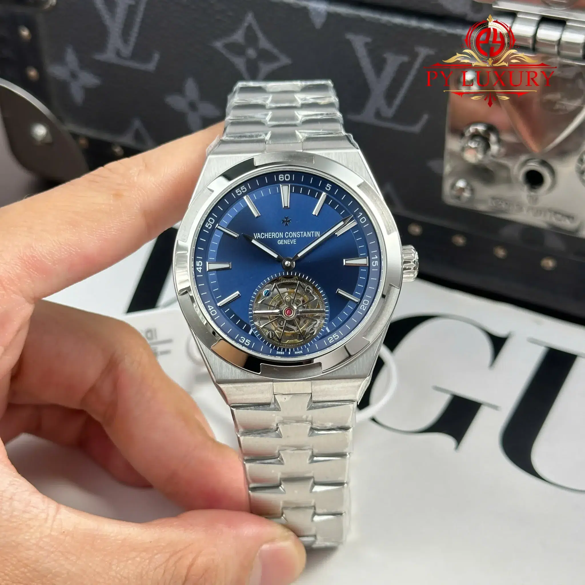 Vacheron Constantin Overseas 6000V Tourbillon Blue Dial Best Replica BBR 42.5mm | WATCHREPLICAEXPERT
